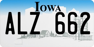 IA license plate ALZ662