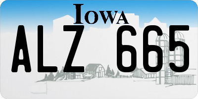IA license plate ALZ665
