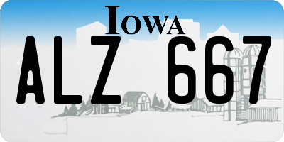 IA license plate ALZ667