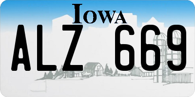IA license plate ALZ669