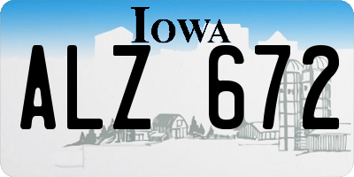 IA license plate ALZ672