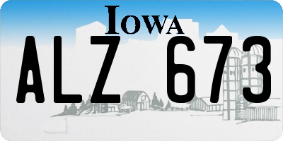 IA license plate ALZ673