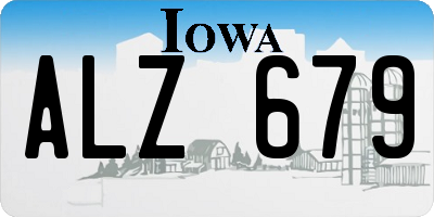 IA license plate ALZ679