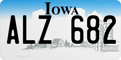 IA license plate ALZ682