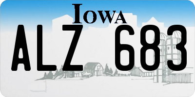 IA license plate ALZ683