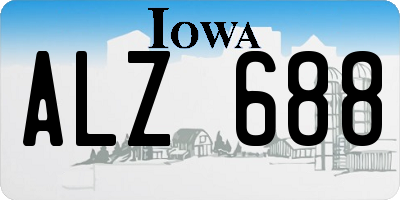IA license plate ALZ688