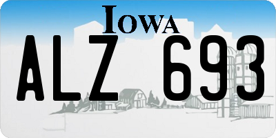IA license plate ALZ693