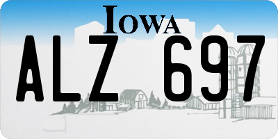IA license plate ALZ697