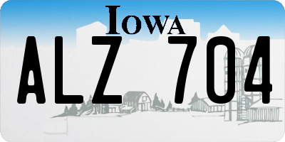 IA license plate ALZ704