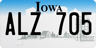 IA license plate ALZ705