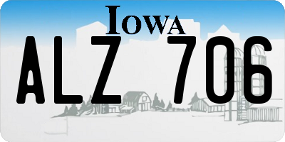 IA license plate ALZ706
