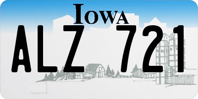 IA license plate ALZ721