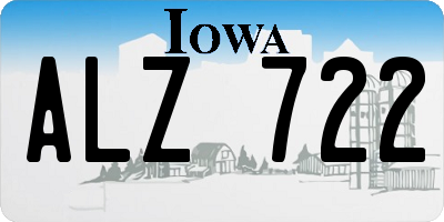 IA license plate ALZ722
