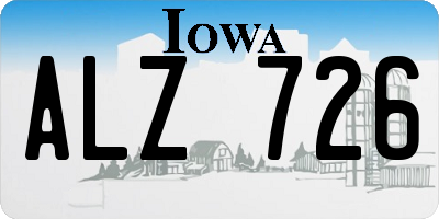 IA license plate ALZ726
