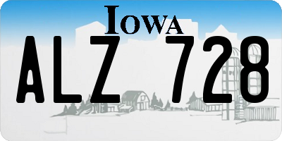 IA license plate ALZ728