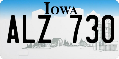 IA license plate ALZ730