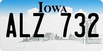 IA license plate ALZ732