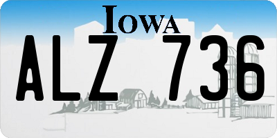 IA license plate ALZ736