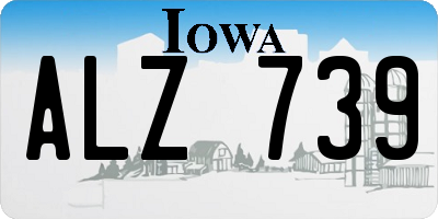 IA license plate ALZ739