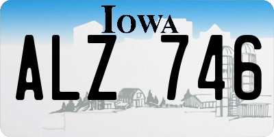IA license plate ALZ746