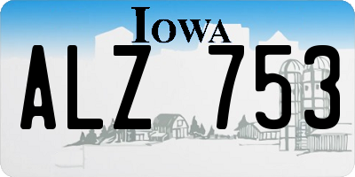 IA license plate ALZ753