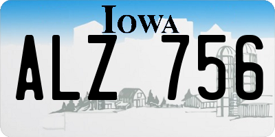 IA license plate ALZ756