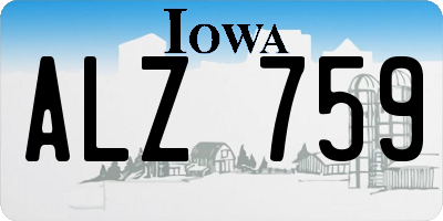 IA license plate ALZ759