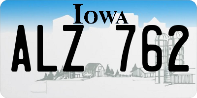 IA license plate ALZ762