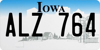IA license plate ALZ764