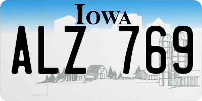 IA license plate ALZ769