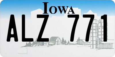 IA license plate ALZ771