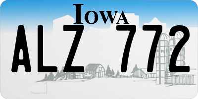 IA license plate ALZ772
