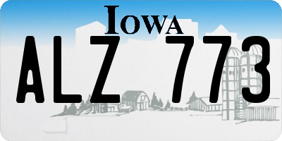 IA license plate ALZ773