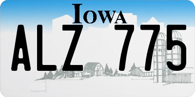 IA license plate ALZ775