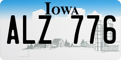 IA license plate ALZ776