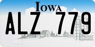 IA license plate ALZ779
