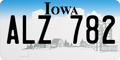 IA license plate ALZ782