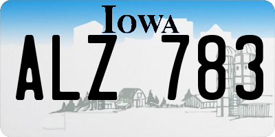 IA license plate ALZ783
