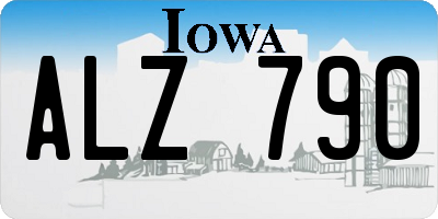IA license plate ALZ790
