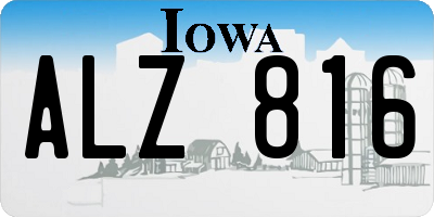 IA license plate ALZ816
