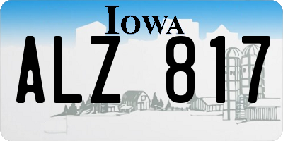 IA license plate ALZ817