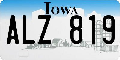 IA license plate ALZ819