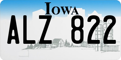 IA license plate ALZ822