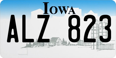 IA license plate ALZ823