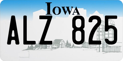 IA license plate ALZ825