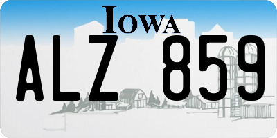 IA license plate ALZ859