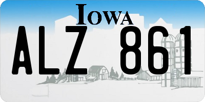 IA license plate ALZ861