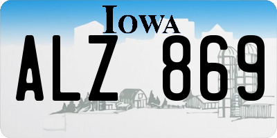 IA license plate ALZ869