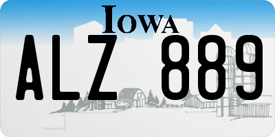IA license plate ALZ889