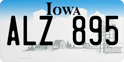 IA license plate ALZ895